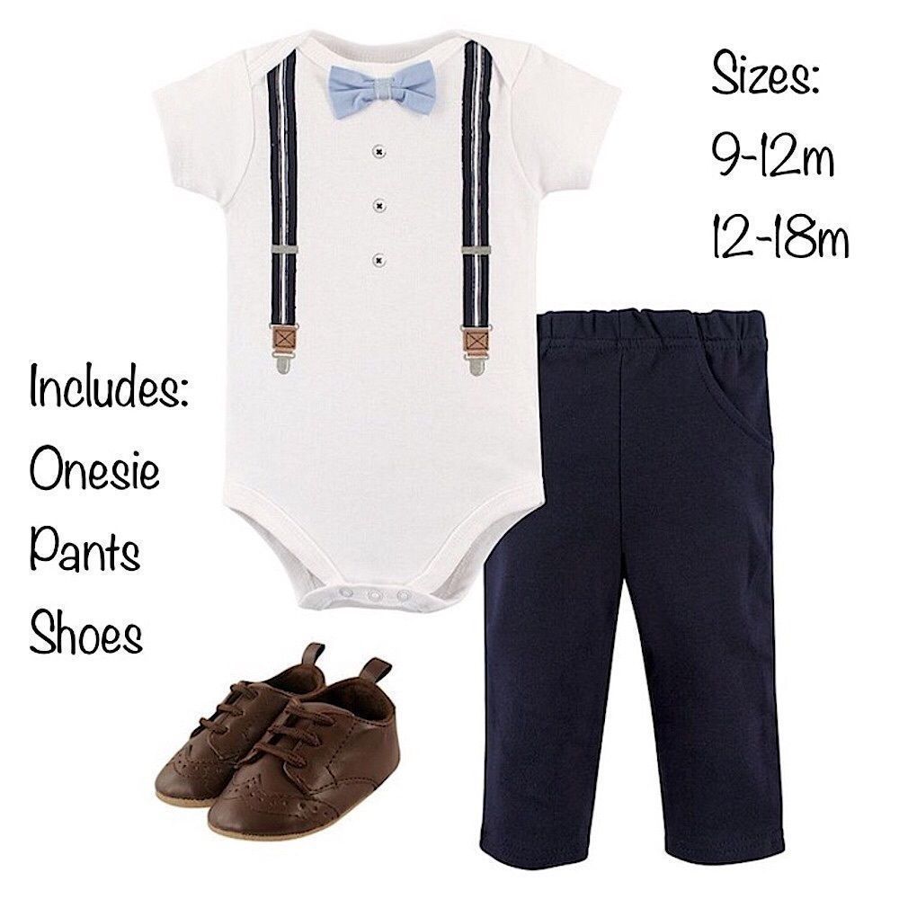 Cute and Cozy Suspenders 3 Piece Outfit